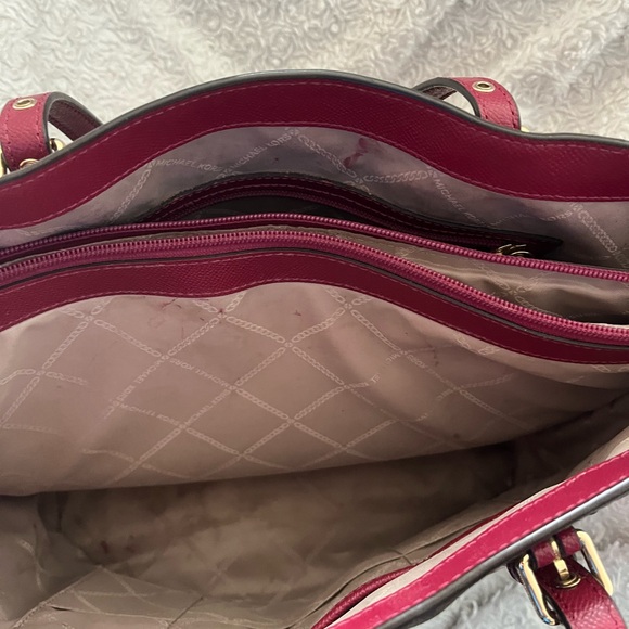 Michael Kors Burgundy/Brown Tote Bag - Picture 11 of 11